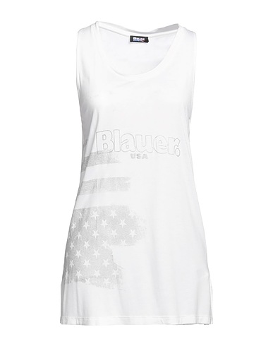 BLAUER. Tank top White 100% Viscose
