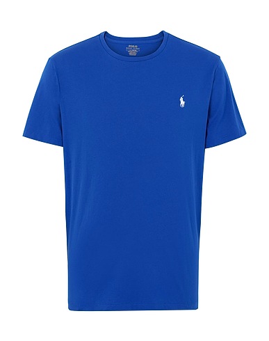 POLO RALPH LAUREN Basic T-shirt CUSTOM SLIM FIT T SHIRT Blue 100% Cotton