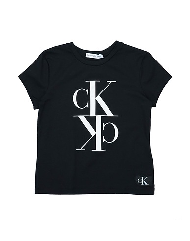 CALVIN KLEIN JEANS T-shirt Black 47% Cotton, 47% Modal, 6% Elastane