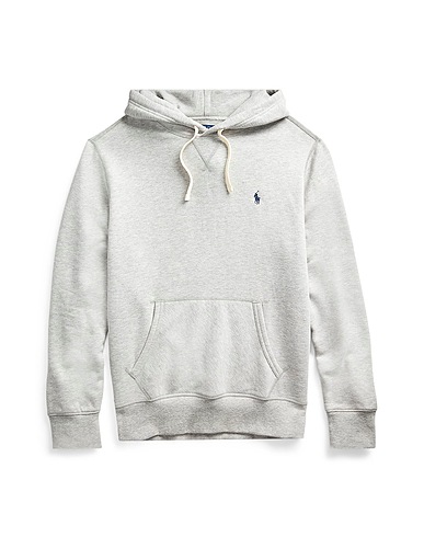 POLO RALPH LAUREN Hooded track jacket  FLEECE HOODIE Light grey 60% Cotton, 40% Recycled polyester