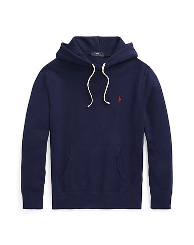 POLO RALPH LAUREN Hooded track jacket  FLEECE HOODIE Midnight blue 60% Cotton, 40% Recycled polyester