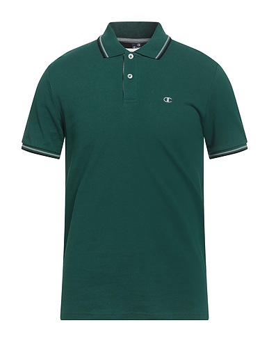 CHAMPION Polo shirt Green 100% Cotton, Viscose