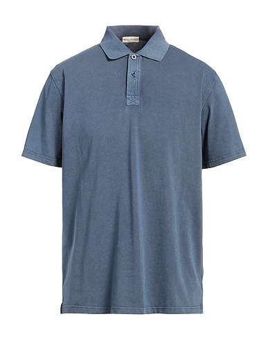 CASHMERE COMPANY Polo shirt Slate blue 100% Cotton