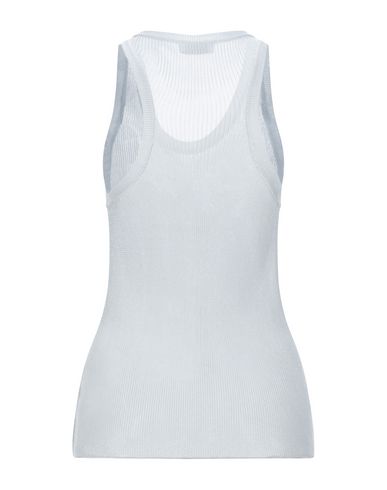 Red Valentino Woman Tank Top Light Grey Size L Viscose In Grey