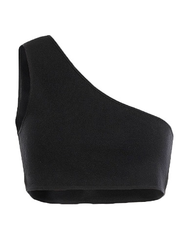 LIU •JO Top con un hombro descubierto Negro 70% Viscosa, 30% Poliéster