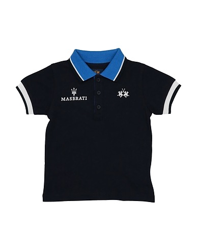 LA MARTINA Polo shirt Midnight blue 95% Cotton, 5% Elastane