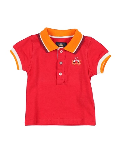 LA MARTINA Polo shirt Red 95% Cotton, 5% Elastane