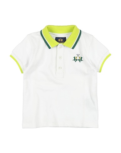 LA MARTINA Polo shirt White 95% Cotton, 5% Elastane
