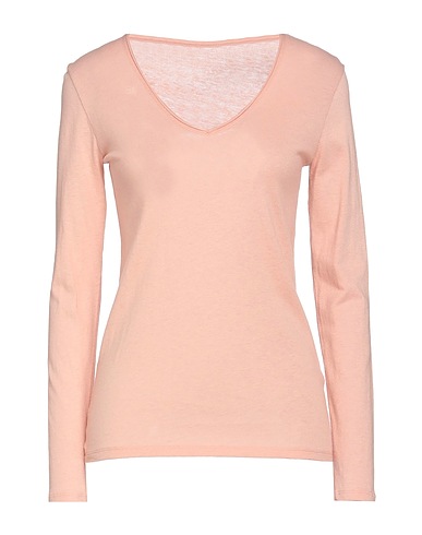 MAJESTIC FILATURES T-shirt basique Rose poudré 70% Coton, 30% Cachemire