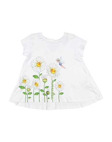 MONNALISA T-shirt White 95% Viscose, 5% Elastane, Cotton, Polyester