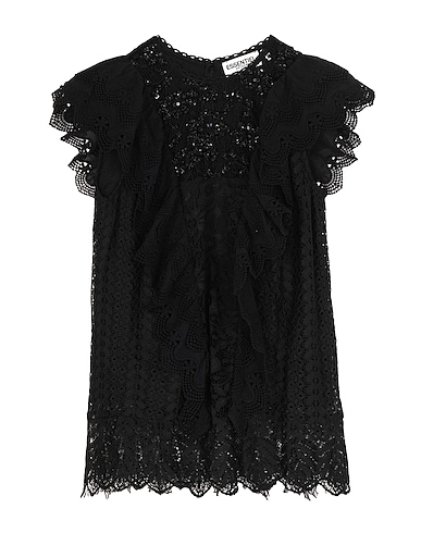 ESSENTIEL ANTWERP Top VALAPLAYA LACE PATCHWORK TOP
 Black 100% Polyester