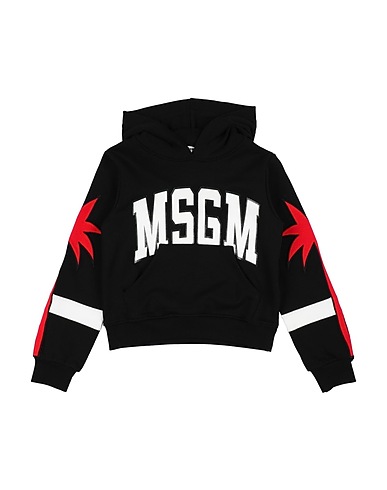 MSGM Hooded sweatshirt Black 100% Cotton