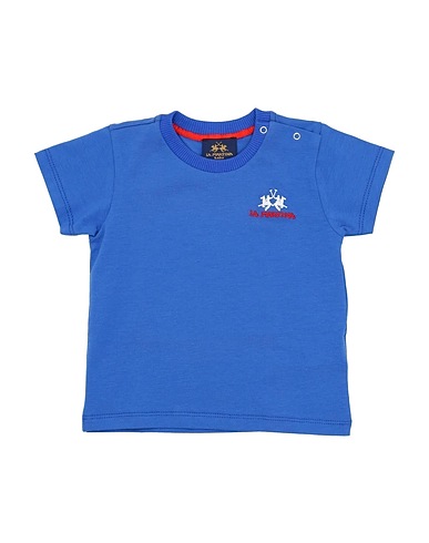 LA MARTINA T-shirt Blue 95% Cotton, 5% Elastane