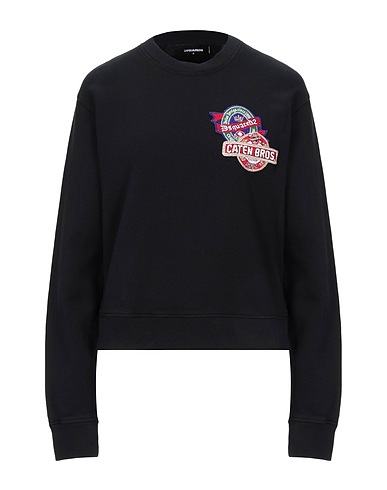 DSQUARED2 Sweatshirt Black 100% Cotton, Elastane