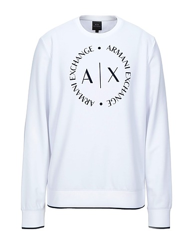 ARMANI EXCHANGE Sweatshirt White 68% Polyester, 29% Viscose, 3% Elastane