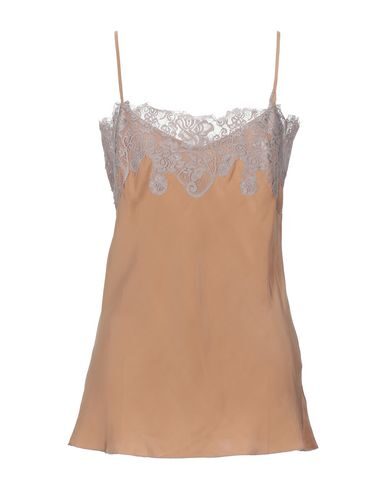 Gold Hawk Silk Top In Camel