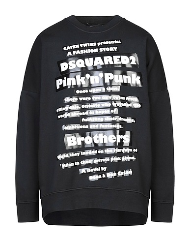 DSQUARED2 Sweatshirt Schwarz 100% Baumwolle, Elastan