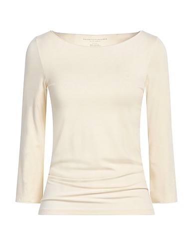 MAJESTIC FILATURES T-shirt Ivory 94% Viscose, 6% Elastane