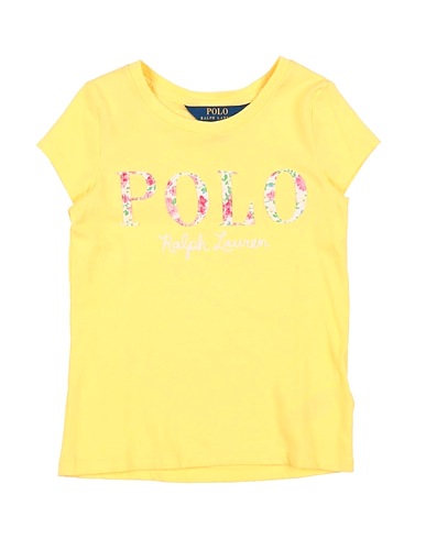 POLO RALPH LAUREN T-shirt Crew Neck Cotton POLO T-shirt
 Yellow 100% Cotton