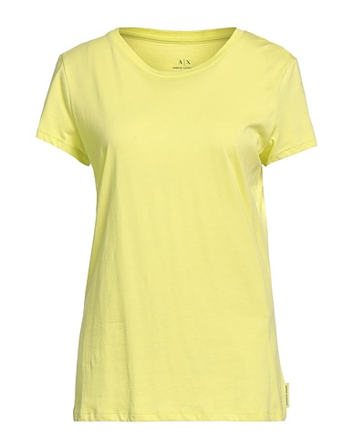 ARMANI EXCHANGE Basic T-Shirt Lime green 100% Cotton