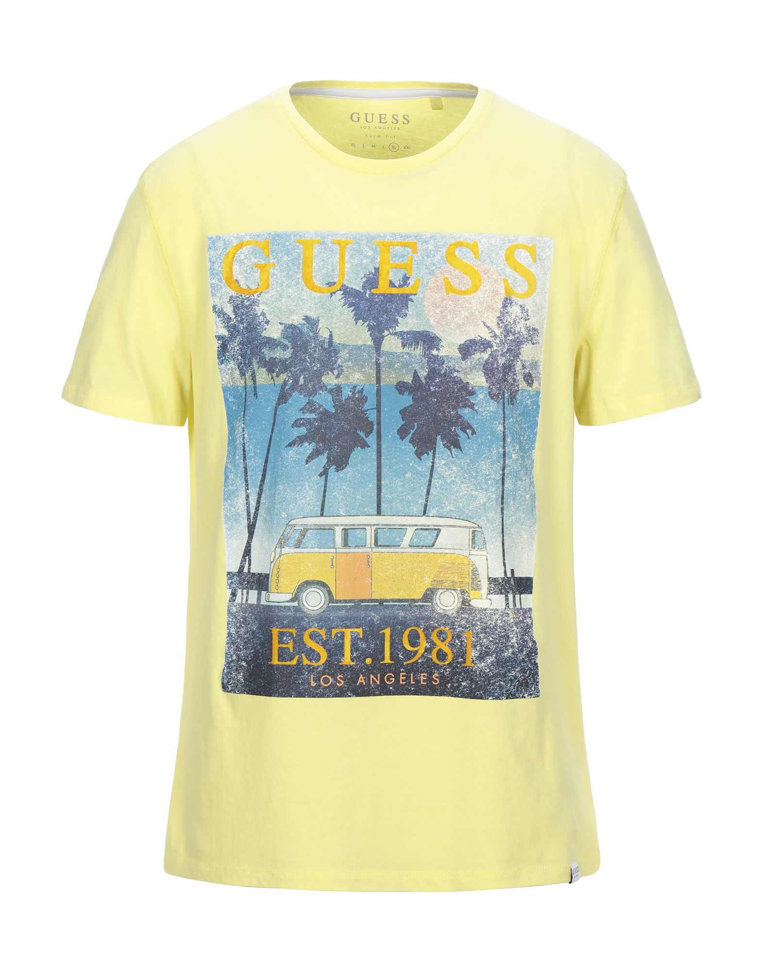 guess t shirt yellow