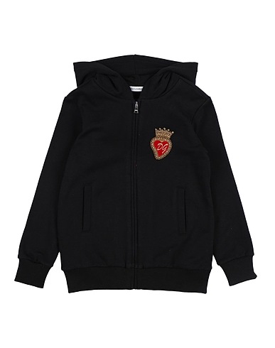 DOLCE&GABBANA Sweatshirt Black 100% Cotton, Polyester, Viscose