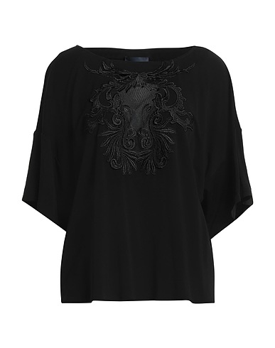 CAVALLI CLASS T-shirt Black 85% Viscose, 15% Polyamide