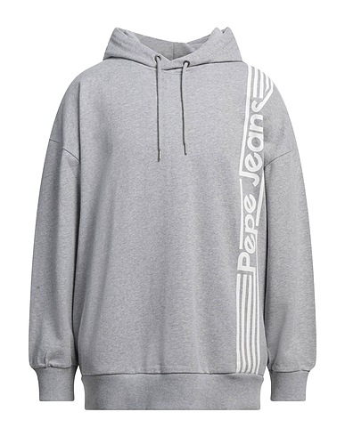 PEPE JEANS Hooded track jacket  Light grey 100% Cotton