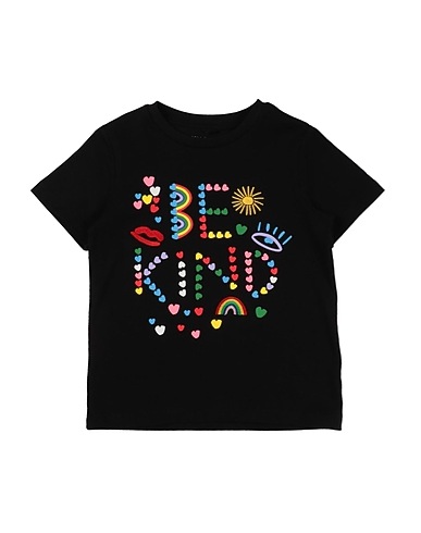 STELLA McCARTNEY KIDS T-shirt Black 100% Cotton, Elastane