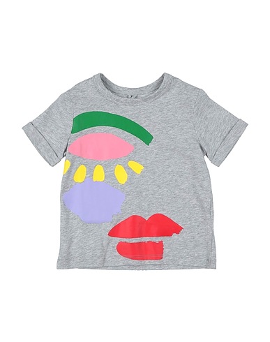 STELLA McCARTNEY KIDS T-shirt Grigio 100% Cotone, Elastan
