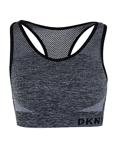 DKNY Top MEDIUM IMPACT MESH BACK BRA
 Grey 95% Nylon, 5% Elastane
