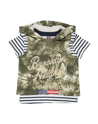 FRED MELLO Sweatshirt Military green 100% Cotton