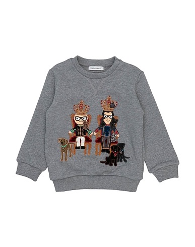 DOLCE&GABBANA Sweatshirt Grey 100% Cotton, Polyester, Viscose, Polyamide