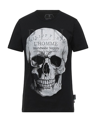 PHILIPP PLEIN T-shirt Nero 100% Cotone