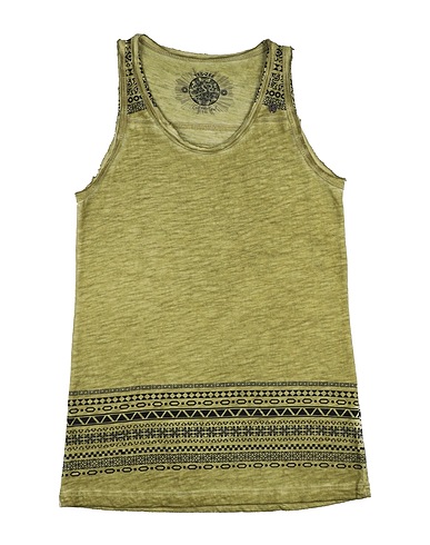 YES ZEE by ESSENZA Canotta Verde militare 100% Cotone