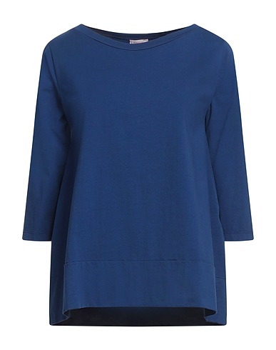 ROSSOPURO Basic T-shirt Blue 94% Cotton, 6% Elastane