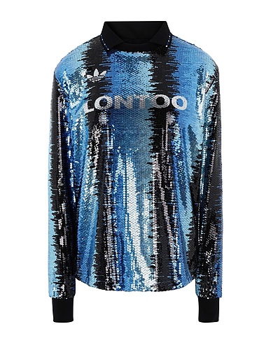 ADIDAS ORIGINALS x ANNA ISONIEMI Top FOOTBALL JERSEY  Azzurro 100% Poliestere
