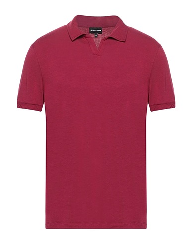 GIORGIO ARMANI Polo shirt Mauve 90% Viscose, 10% Elastane