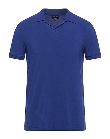GIORGIO ARMANI Polo shirt Purple 90% Viscose, 10% Elastane