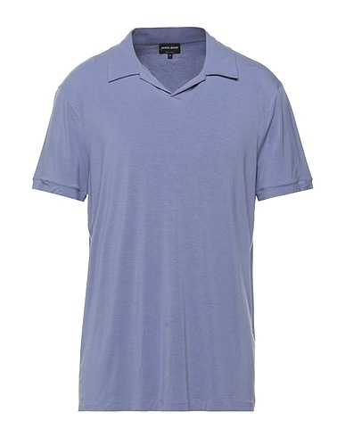 GIORGIO ARMANI Polo shirt Lilac 90% Viscose, 10% Elastane
