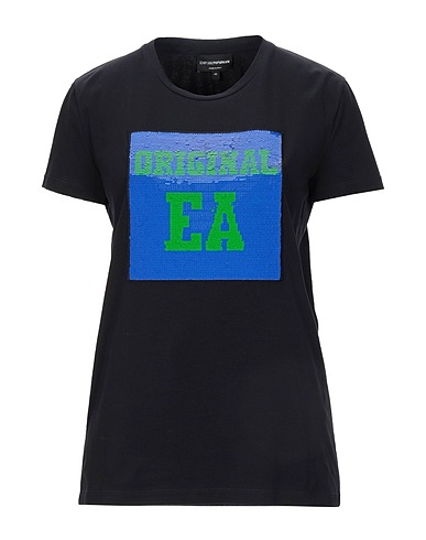EMPORIO ARMANI T-shirt Black 90% Cotton, 10% Elastane