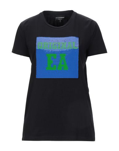 EMPORIO ARMANI EMPORIO ARMANI WOMAN T-SHIRT BLACK SIZE 6 COTTON, ELASTANE 12444774BI 5