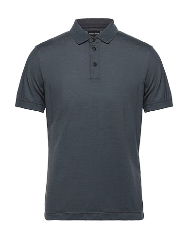 GIORGIO ARMANI Poloshirt Blei 100% Schurwolle, Wolle