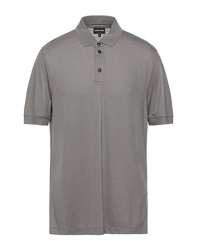 GIORGIO ARMANI Polo shirt Grey 100% Virgin Wool, Wool