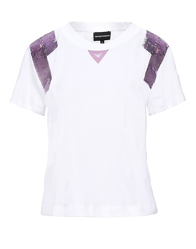 EMPORIO ARMANI T-shirt White 60% Lyocell, 30% Cotton, 10% Polyester