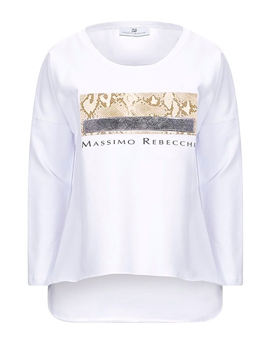 MR MASSIMO REBECCHI Sweatshirt Weiß 95% Baumwolle, 5% Elastan