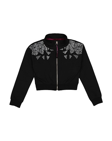 FRANKIE MORELLO Sweatshirt Black 95% Cotton, 5% Elastane
