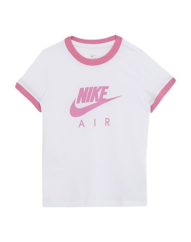 NIKE T-Shirt G NSW TEE NIKE AIR LOGO RINGER Weiß 100% Baumwolle