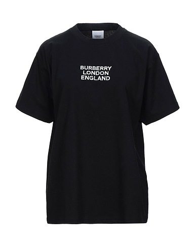 BURBERRY T-shirt Black 100% Cotton, Elastane