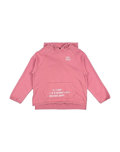 PEPE JEANS Hooded track jacket  Pastel pink 59% Cotton, 40% Polyester, 1% Elastane